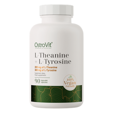 L-theanine+ L-Tyrosine, veganske. 90 tabletter - vitaminone.se