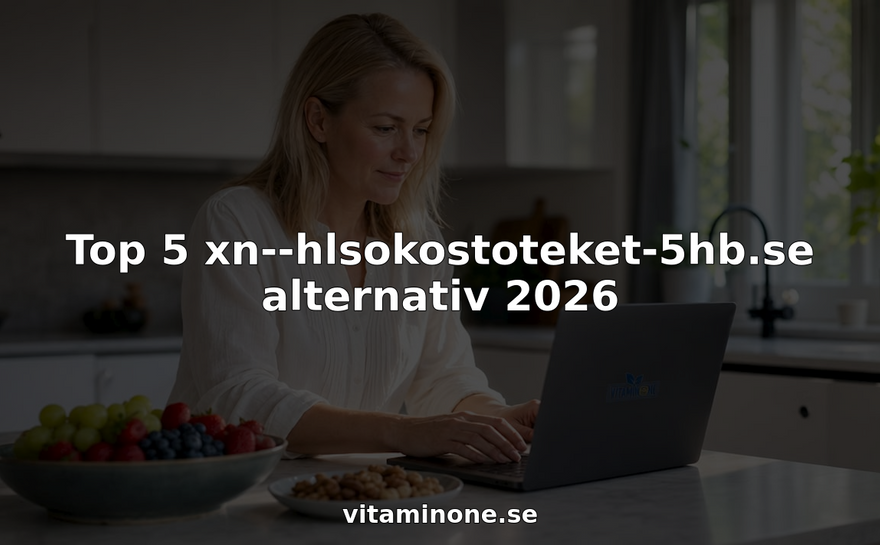 En kvinna sitter hemma och beställer hälsokostprodukter på nätet.