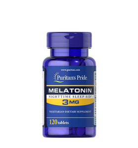 Purithan´s Pride  Melatonin, 3 mg. 120 tabletter