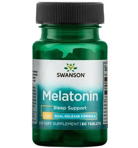 Swanson Melatonin, 3 mg. Dual-Release! 60 tabletter