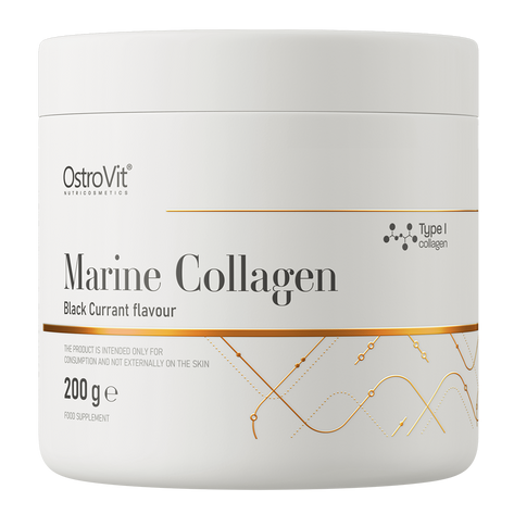 Kollagen, Bovine med C-vitamin, Blåbärsmak. 200 gr.