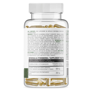 Cordycept Medicinska svampar, Veganske 60 kapsler - vitaminone.se