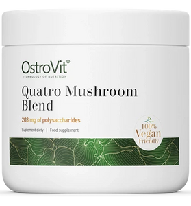 Quadro medicinsk svampblandning. Reishi, Lions Mane, Cordyceps og Chaga - vitaminone.se