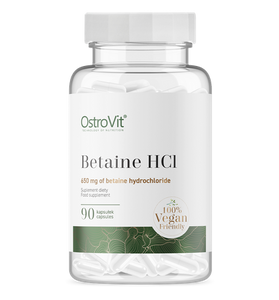 Betaine HCl, Veganske 90 kapsler, Mavesyre-regulerende - vitaminone.se