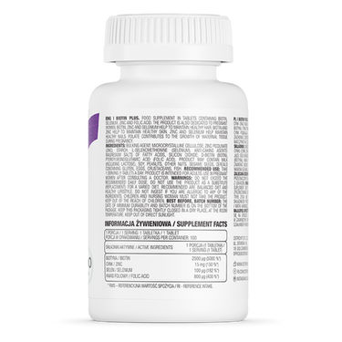 Biotin + Zink & Selen 100 tabletter - vitaminone.se
