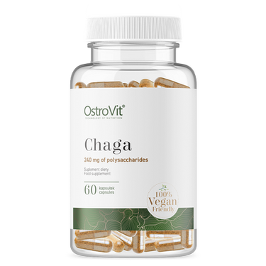 Chaga, Veganska, booster för minne och anti-åldrande, 60 kapslar - vitaminone.se