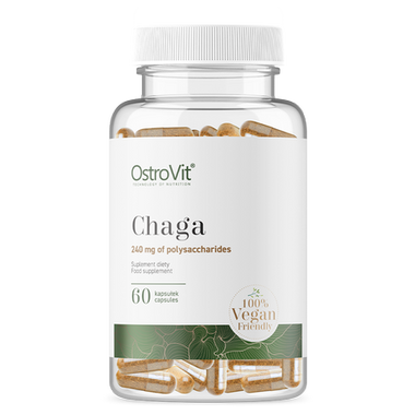 Chaga, Veganska, booster för minne och anti-åldrande, 60 kapslar - vitaminone.se