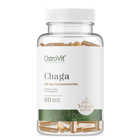 Chaga, Veganska, booster för minne och anti-åldrande, 60 kapslar - vitaminone.se