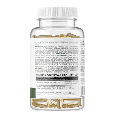 Chaga, Veganska, booster för minne och anti-åldrande, 60 kapslar - vitaminone.se