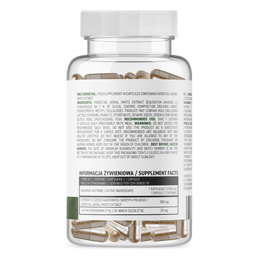 HorseTail, Åkerfräken, Vegan. 500 mg. 90 kapslar - vitaminone.se