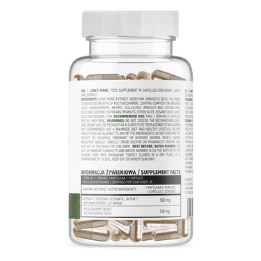 Lions Mane, 60 kapslar. Veganska. Mind Booster - vitaminone.se