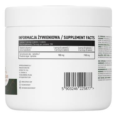 Spirulina, alger, Anti-oxidanter, Veganska. 1000 tabletter - vitaminone.se
