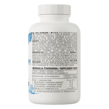 Magnesium Triple + B6 P-5-P, 90 kapslar - vitaminone.se