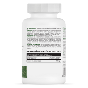 Ubiquinone Q10, Vegan, 100 mg, 60 kapslar - vitaminone.se
