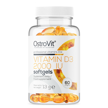 D-Vitamin D3 2000 IU, 50 mcg, 60 stk. Mjuk gel - vitaminone.se