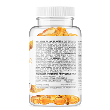 D-Vitamin D3 2000 IU, 50 mcg, 60 stk. Mjuk gel - vitaminone.se