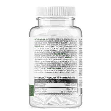 D-Vitamin D3 4000 IU, Vegan, 100 mcg, + K2. 120 kapslar - vitaminone.se