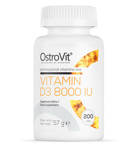 D-Vitamin D3 8000 IU, 200 mcg, 200 tabletter - vitaminone.se