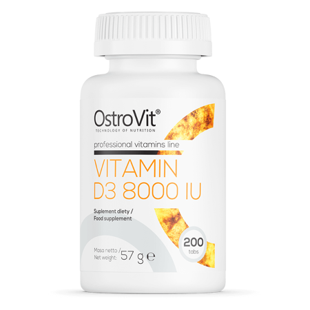 D-Vitamin D3 8000 IU, 200 mcg, 200 tabletter - vitaminone.se